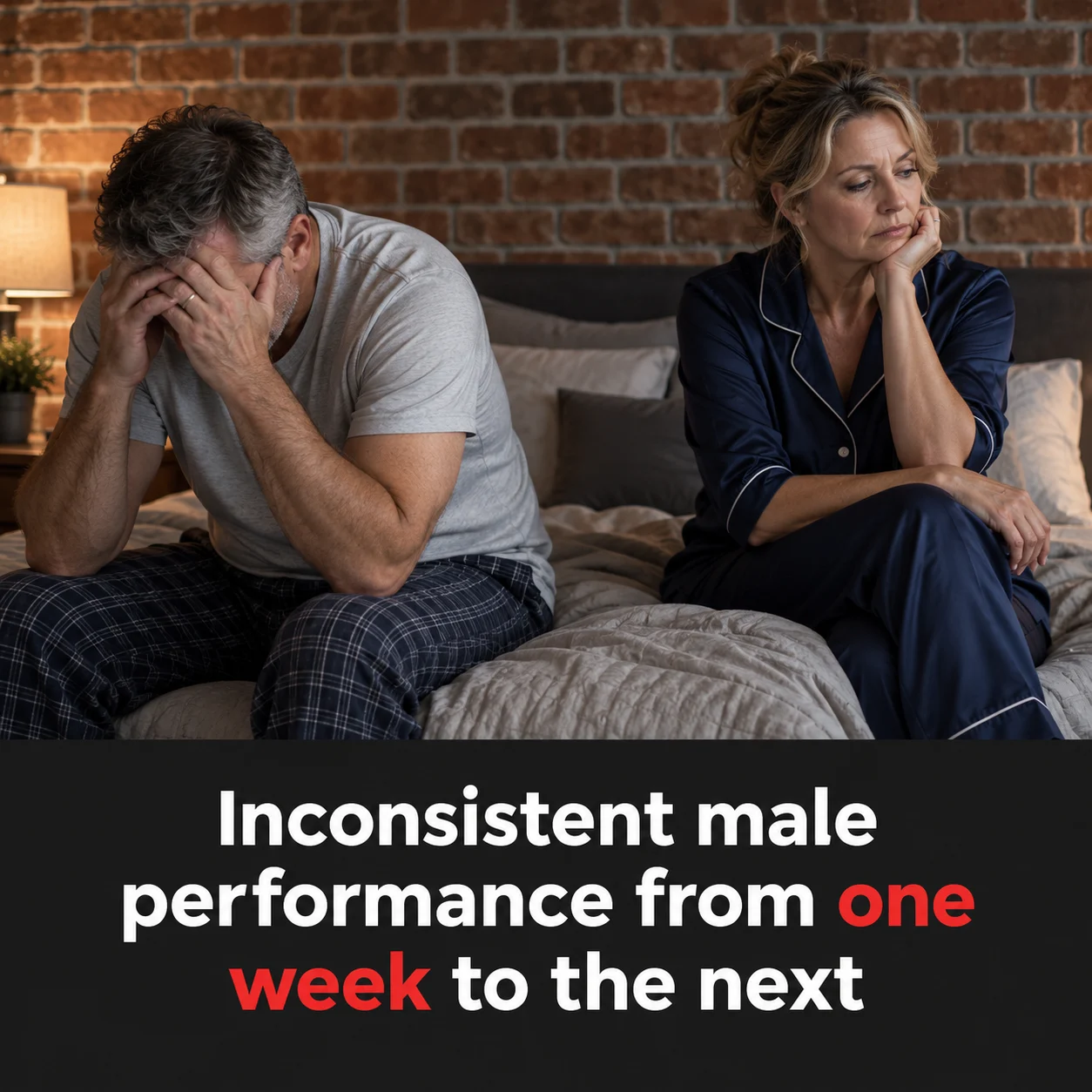 Inconsistent male performance from one week to the next